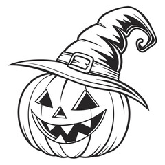 halloween pumpkin jack o lantern witch hat spooky
