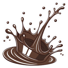 liquid chocolate splash dynamic swirl crown like