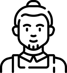 barista illustration on a white background    