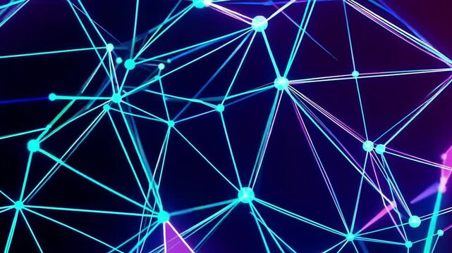 Abstract Neural Patterns with Interconnected Dots and Lines.