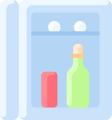 minibar illustration on a white background     