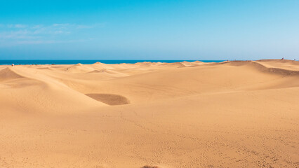 Dunes of Maspalomas, grand canary, in summer