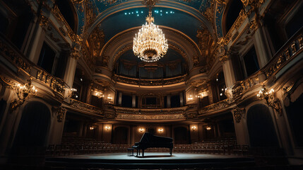 1900 elegant opera performance in grand hall.