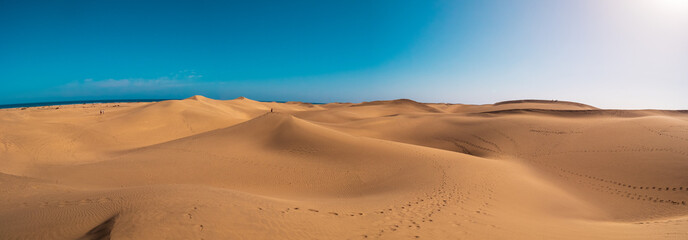 Dunes of Maspalomas, Grand Canary, in summer