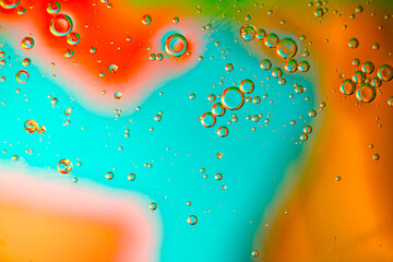 Oil and Water Abstract Background. Macro texture perfect for banners, web design, and presentations.