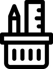 pencil holder illustration on a white background     