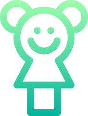 puppet illustration on a white background    