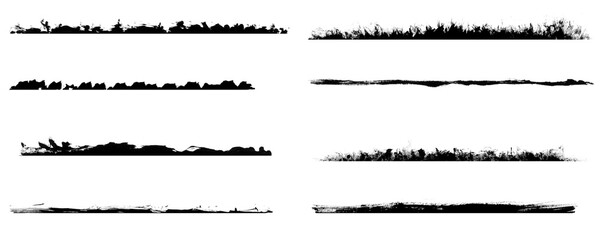 Obraz premium Hand Drawn Marker Line Scribble and Grunge Brush Stroke Collection Isolated on a Transparent or White Background