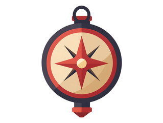 Fototapeta premium A compass with a red and white design