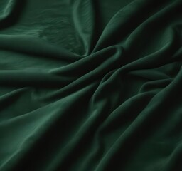 Fototapeta premium Deep green velvet fabric swatch, showcasing texture and color , velvet, color, cloth