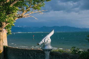 Lake View with Binocular Viewer
