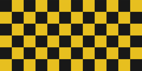 vector checkerboard pattern in black and yellow