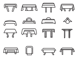 Simple Line Art of Tablecloth Clips for Home Use