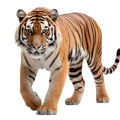 Obraz premium Striking bengal tiger isolated on transparent background