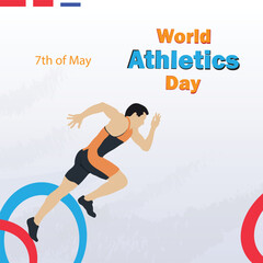 Vector graphic of World Athletics Day vector. World Athletics Day vector illustration