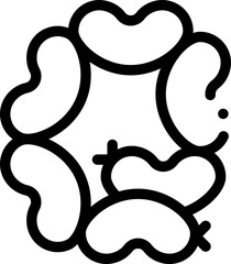 sausages illustration on a white background    