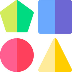 shapes illustration on a white background    