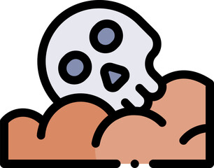 skull illustration on a white background     