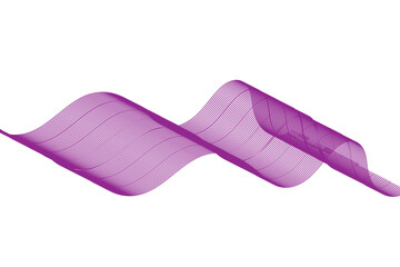 Abstract purple light lines on white background