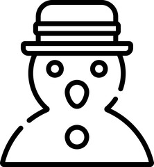 snowman illustration on a white background     