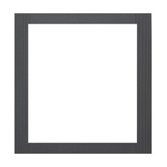 Modern square gray frame isolated on white background. Design mock up