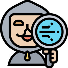 spyware illustration on a white background     