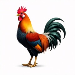Fototapeta premium Majestic Rooster Vibrant Colors and Proud Posture