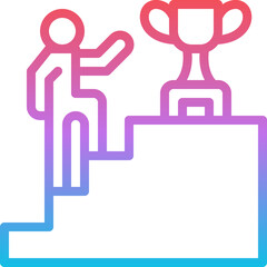 Successful illustration on a white background    