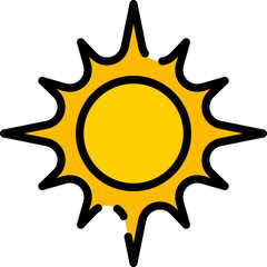 sun illustration on a white background     