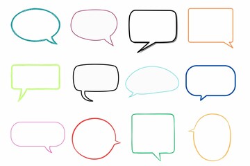 set of speech bubbles, Set of trophy cups icon 