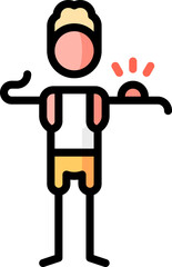 swelling illustration on a white background     