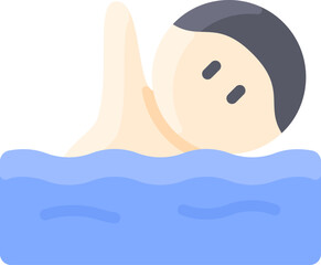 swimming illustration on a white background     