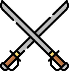 sword illustration on a white background     