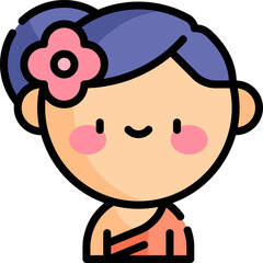 thai illustration on a white background    