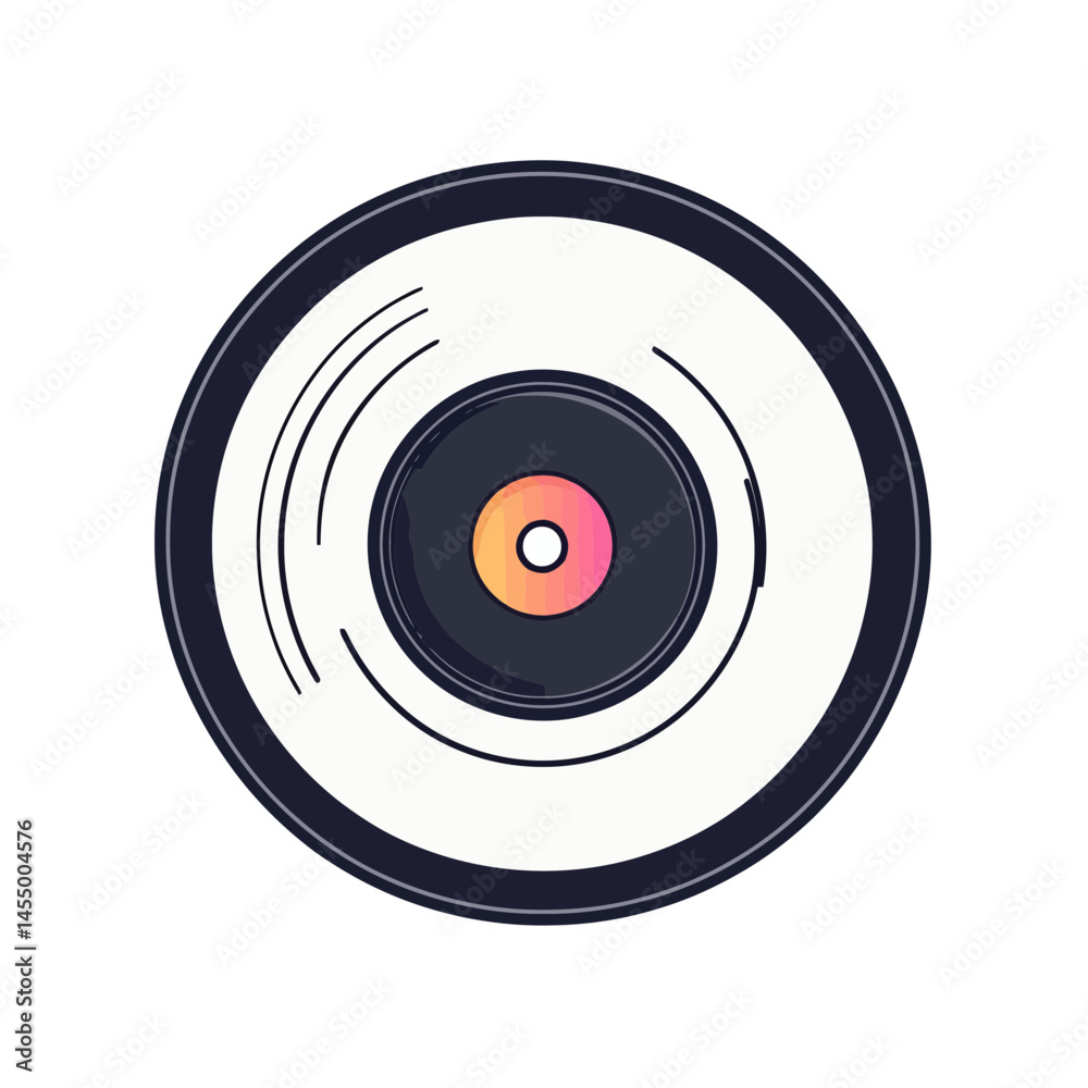 Poster minimalist record button icon featuring a sleek design and simple lines suitable for user interface 