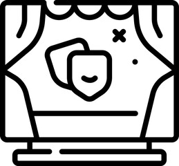 theater illustration on a white background     