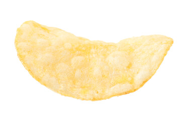 One tasty potato chip isolated on white