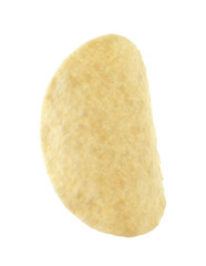 One tasty potato chip isolated on white