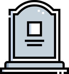tombstone illustration on a white background     