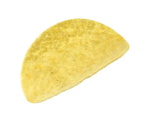One tasty potato chip isolated on white
