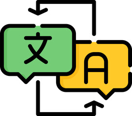 translator illustration on a white background     