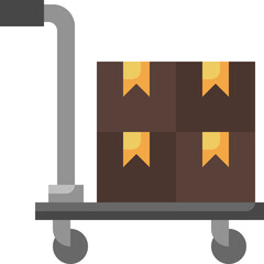 trolley illustration on a white background     