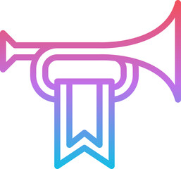 trumpet illustration on a white background     