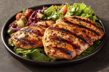 Grilled Chicken Fillets with Fresh Garden Salad &ndash; Healthy Protein-Packed Meal
