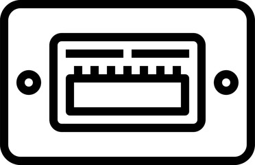 usb port (2) illustration on a white background     