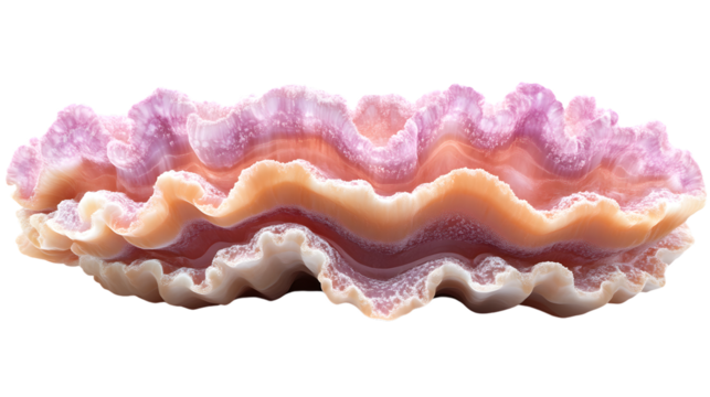 Abstract Layered Mineral Formation with Wavy Patterns and Pastel Colors