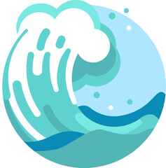 wave illustration on a white background     
