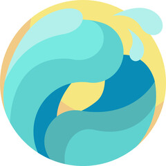 wave illustration on a white background     