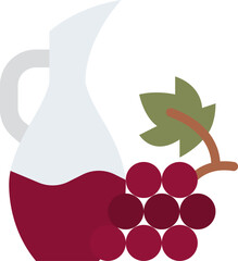 wine drink illustration on a white background     