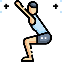 yoga pose illustration on a white background     